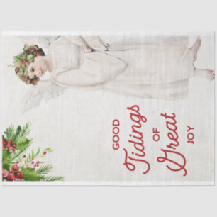 Papel De Seda natais vintages Angel e Holly Decoupage