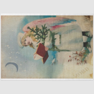 Papel De Seda Natais vintages Angel Eve Watercolor