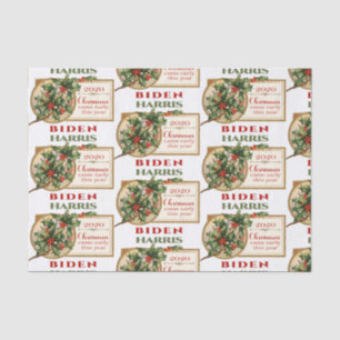 Papel De Seda Natais vintages Biden/Harris 2020 Floral
