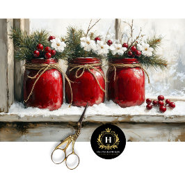 Papel De Seda Natais vintages Cena - Desanexação de Jars Mason