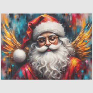 Papel De Seda Natais vintages de Nick Santo ouro Winged