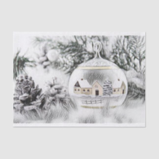 Papel De Seda Natais vintages Decorações Ornamentos Aquarela