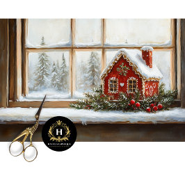 Papel De Seda Natais vintages: Decoupage do pão de cenas