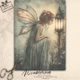 Papel De Seda Natais vintages Fada de inverno e desacoplamento d