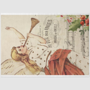 Papel De Seda natais vintages Music Angel Decoupage