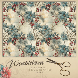 Papel De Seda Natais vintages - Página de dissociação de Cinzas