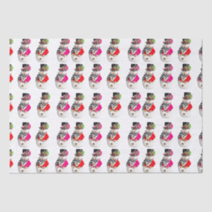 Papel De Seda Natais vintages retrógrados Snowman Brincadeira