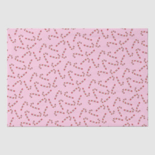 Papel De Seda Natais vintages tradicionais de canas cor-de-rosa
