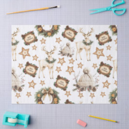 Papel De Seda Natal Aconchegante Vintage