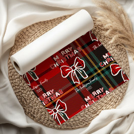Papel De Seda Natal Caprichoso Xadrez Vermelho Retro