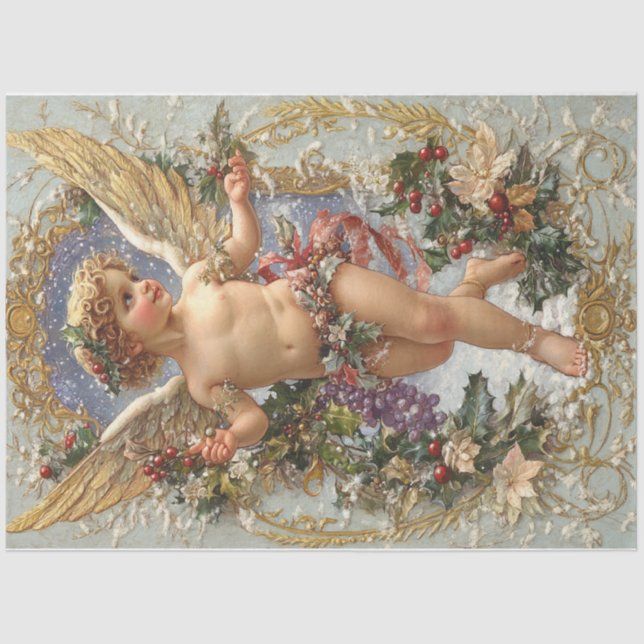 Papel De Seda Natal Cherub (Frente )