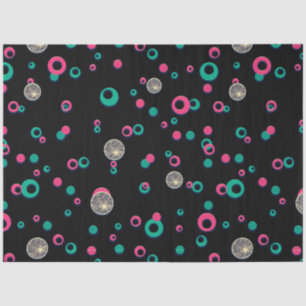 Papel De Seda Natal das Bolinhas Douradas de Brilho Verde Vermel