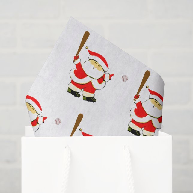 Papel De Seda Natal de Beisebol (Sacola de presentes)