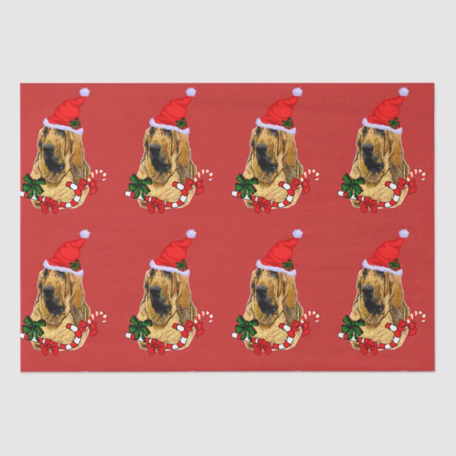Papel De Seda Natal de Bloodhound (Frente )