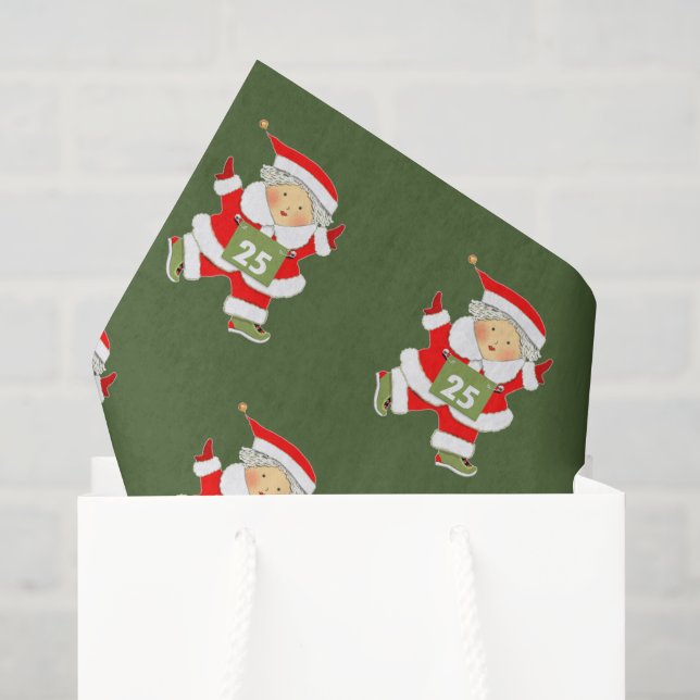 Papel De Seda Natal de corrida para mulheres (Sacola de presentes)