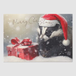 Papel De Seda Natal de inverno de Badger Bonito