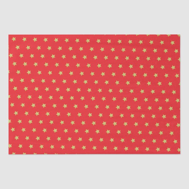 Papel De Seda Natal de padrão Dourado Elegante (Frente )
