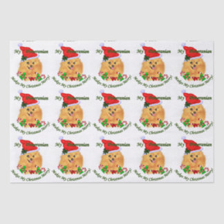 Papel De Seda Natal de Papais noeis da Pomerânia