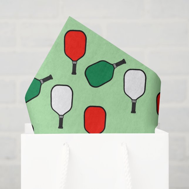 Papel De Seda Natal de Pickleball (Sacola de presentes)