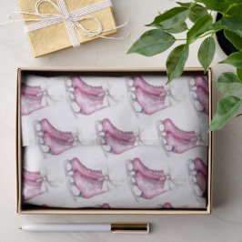 Papel De Seda Natal de Skates de gelo rosa bonito