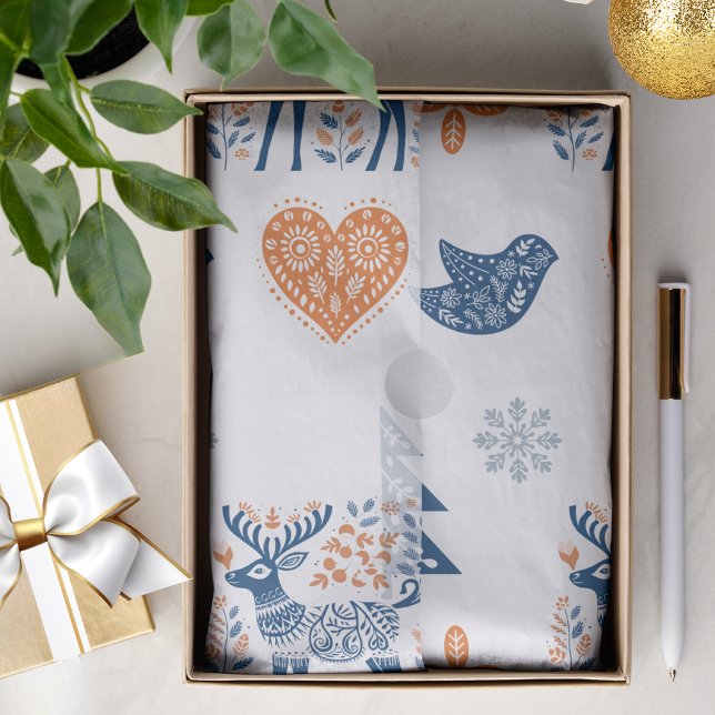 Papel De Seda Natal de Veado Escandinavo  (Criador carregado)