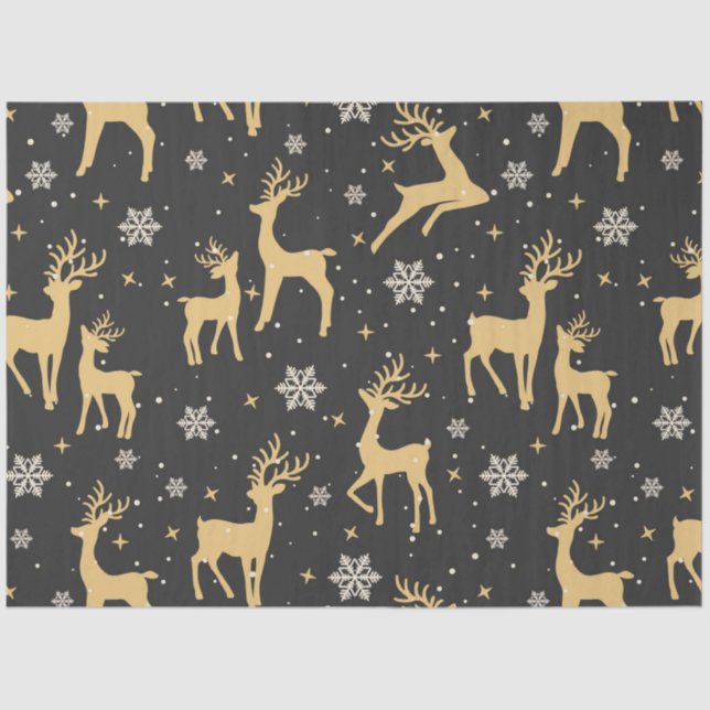 Papel De Seda Natal Deer Series Design 2 (Frente )