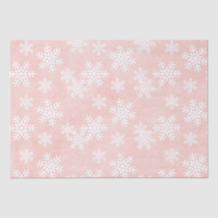 Papel De Seda Natal do Dreamy Pink Snowflake