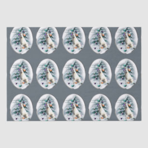Papel De Seda Natal do German shepherd Branco