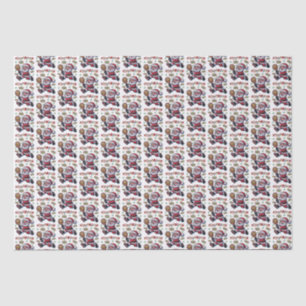 Papel De Seda Natal do Pickleball Papai Noel