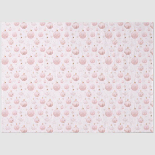 Papel De Seda Natal dos Enfeites de natal Dourados rosa (Frente )