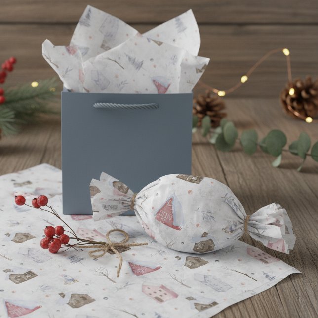 Papel De Seda Natal em Casa Aconchegante Rosa ID985 (Criador carregado)