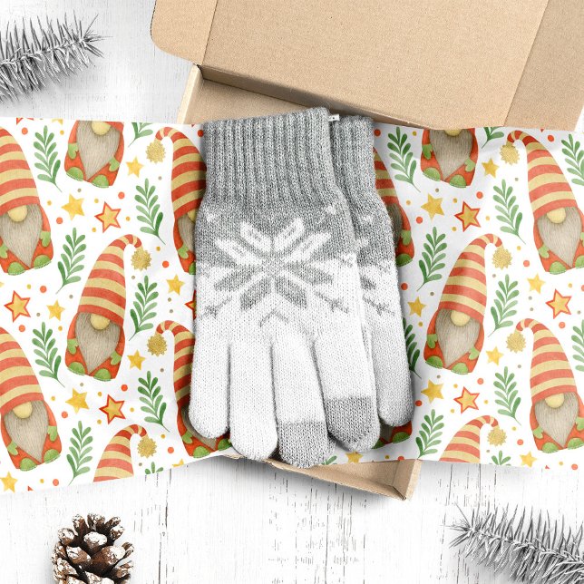 Papel De Seda Natal Escandinavo com Gnomo (Criador carregado)