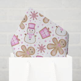 Papel De Seda Natal Festivo Fofo Feriado Biscoito de Gengibre