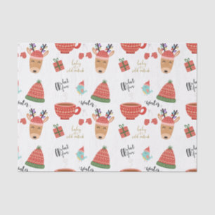 Papel De Seda Natal Fresco Frio Frio Frio Russo País Kraft