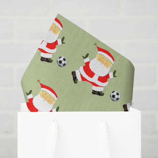 Papel De Seda Natal Futebol (Sacola de presentes)
