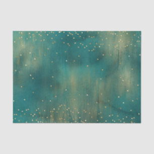 Papel De Seda Natal Glitter Dourado Verde