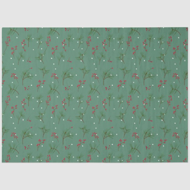 Papel De Seda Natal Holly (Frente )