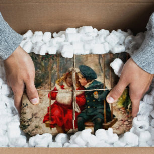 Papel De Seda Natal Ilustrado Vintage Retro Illustrated London N