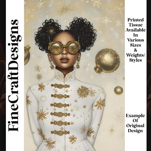 Papel De Seda Natal Inteligente Steampunk Feminino Dourado Q6 De (Criador carregado)
