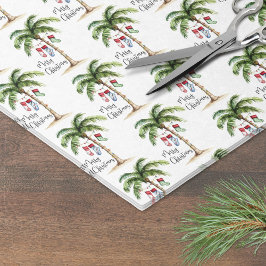 Papel De Seda Natal na Praia Tropical