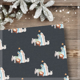 Papel De Seda Natal Natividade Manger Gift Bag