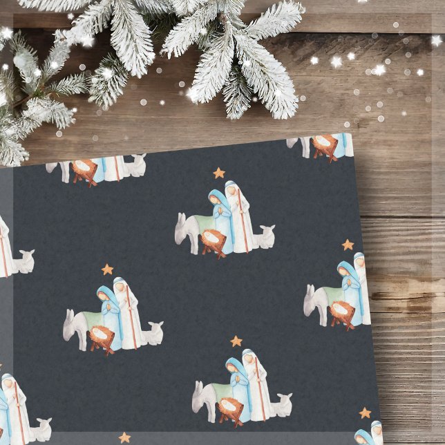 Papel De Seda Natal Natividade Manger Gift Bag (Criador carregado)