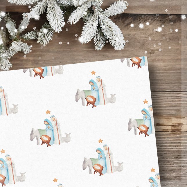 Papel De Seda Natal Natividade Manger Gift Bag (Criador carregado)