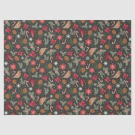 Papel De Seda Natal Natural Ditsy