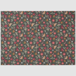 Papel De Seda Natal Natural Ditsy