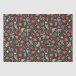 Papel De Seda Natal Natural Ditsy