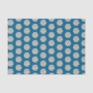 Papel De Seda Natal para Arcos de Prata Azul Chic