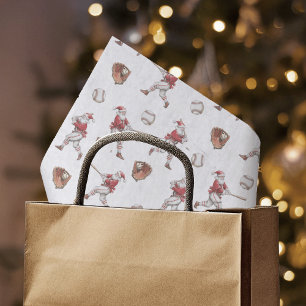 Papel De Seda Natal para Papais noeis de beisebol