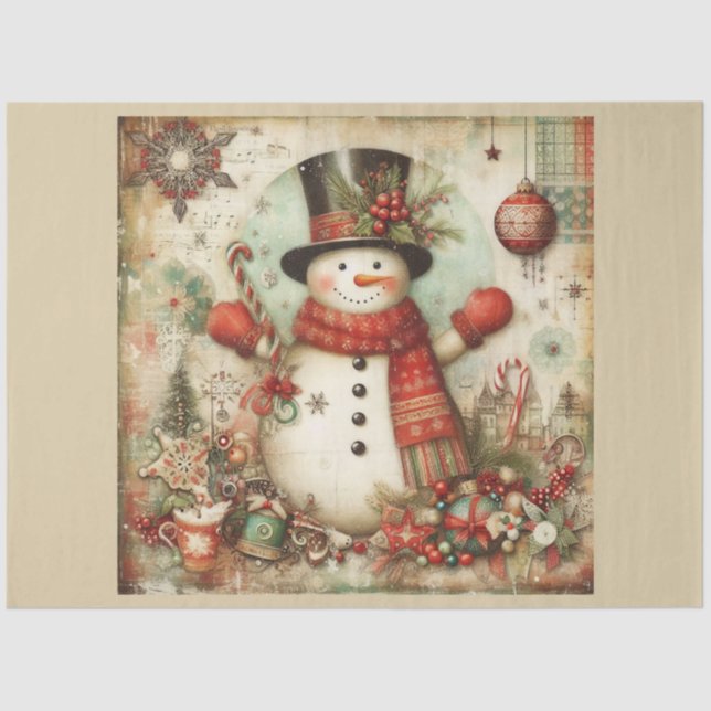 Papel De Seda Natal Passado - Série Design 14 (Frente )