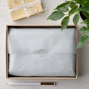 Papel De Seda Natal Paz Amor Branco Menta